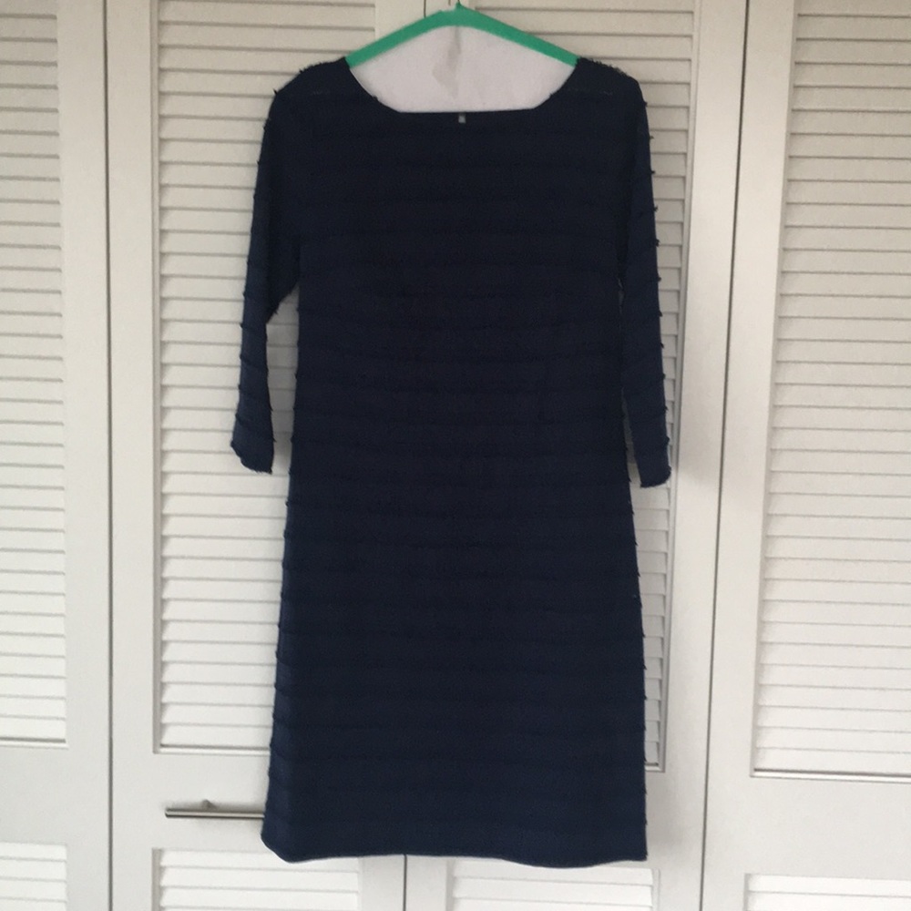 Fun Trina Turk navy shift mini dress size 4